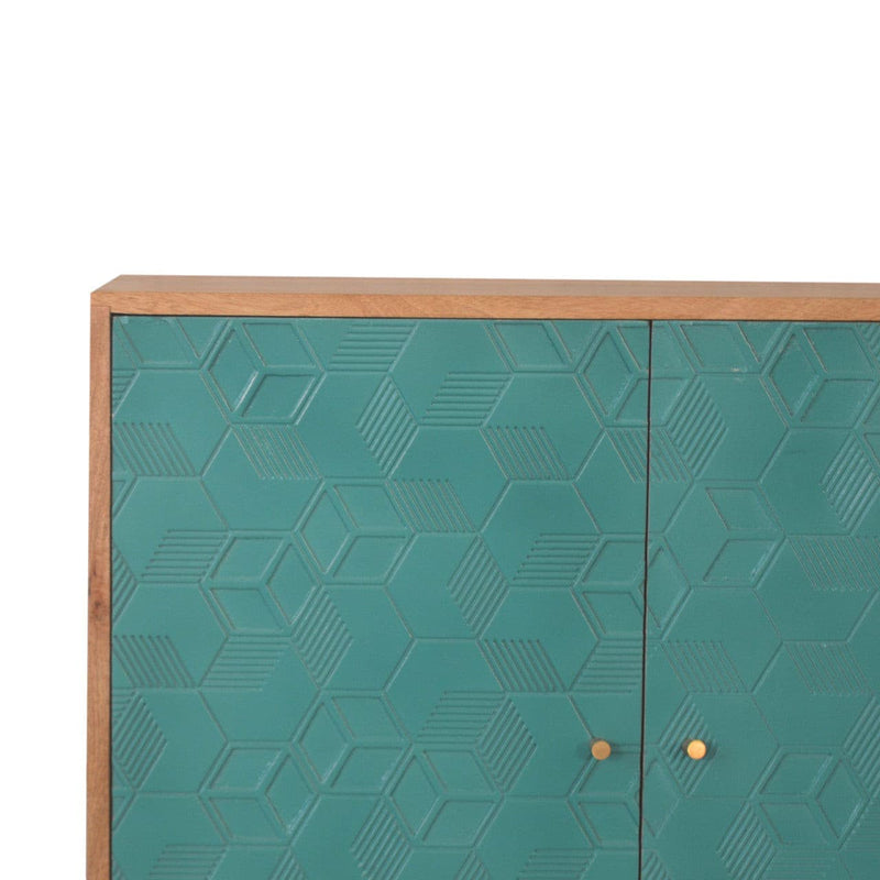 Acadia Teal Cabinet-TrendGoat