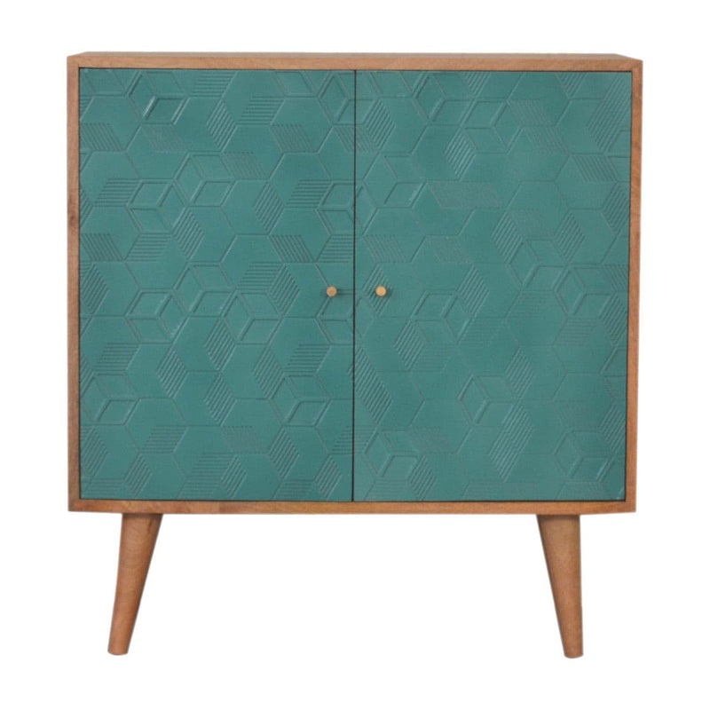 Acadia Teal Cabinet-TrendGoat