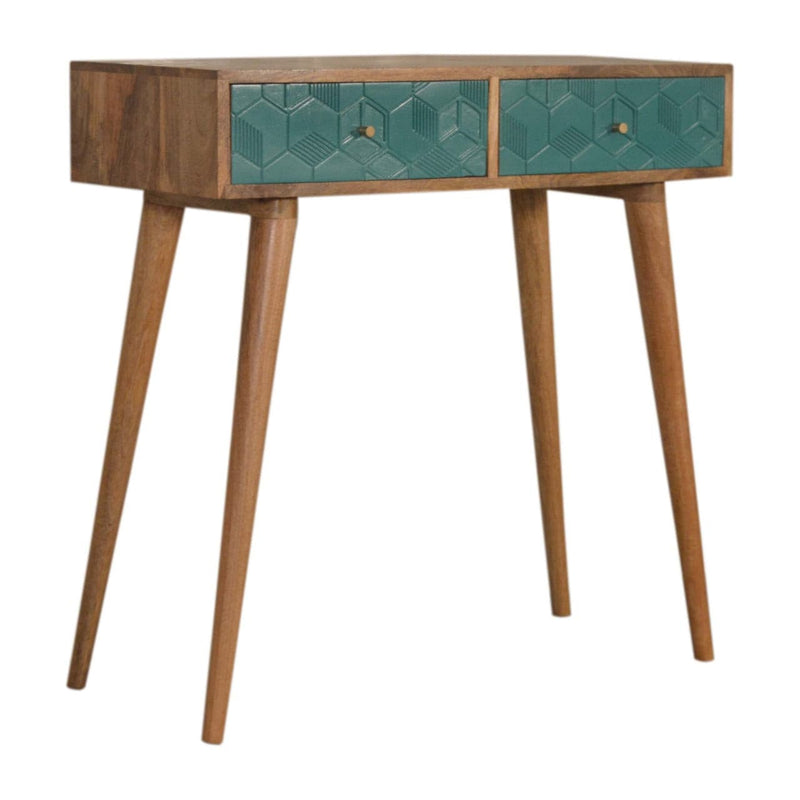 Acadia Teal Console Table-TrendGoat