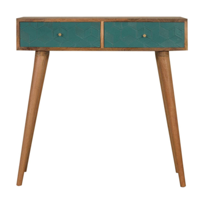 Acadia Teal Console Table-TrendGoat