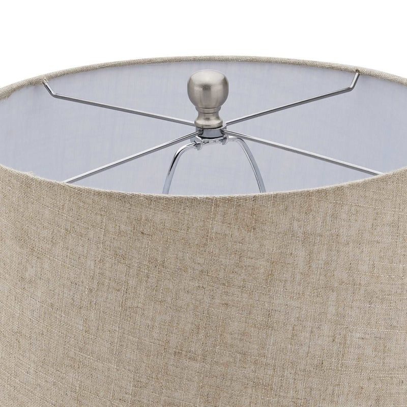 Acantho Grey Ceramic Lamp With Linen Shade-TrendGoat