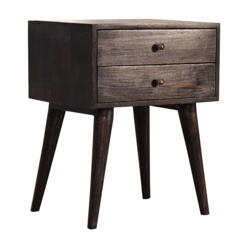 Ash Black Modern Solid Wood Bedside-TrendGoat