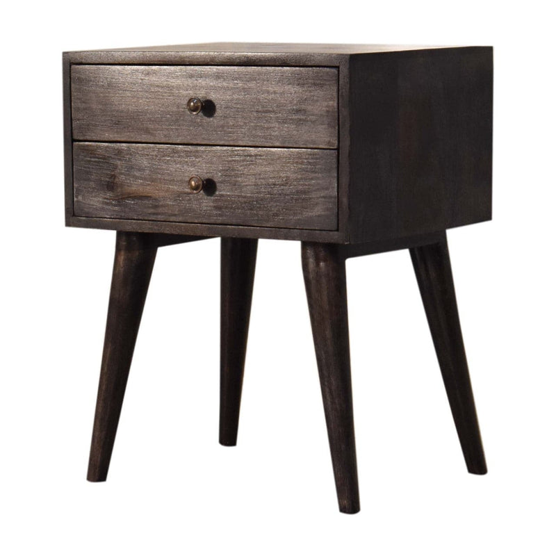 Ash Black Modern Solid Wood Bedside-TrendGoat