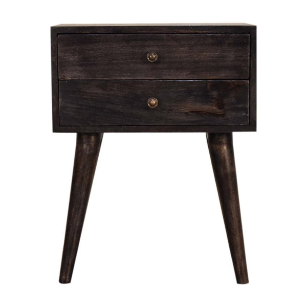 Ash Black Modern Solid Wood Bedside-TrendGoat