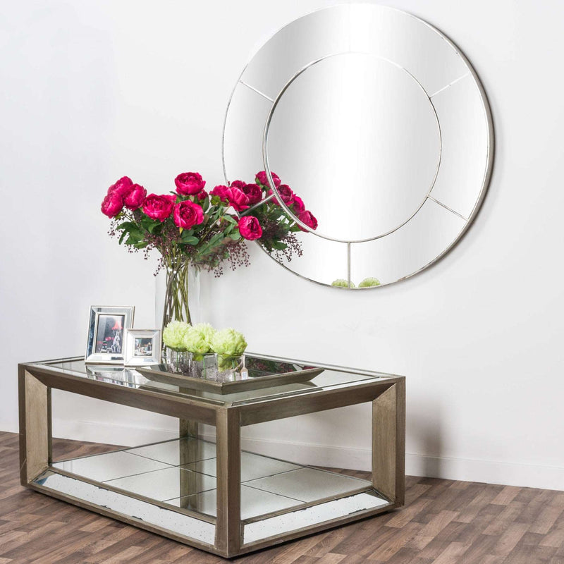 Augustus Circular Window Wall Mirror-TrendGoat