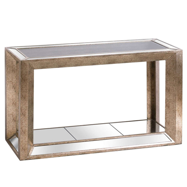 Augustus Mirrored Console Table with Shelf-TrendGoat