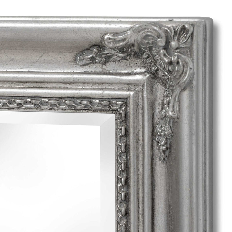 Baroque Slimline Antique Silver Full Length Mirror-TrendGoat