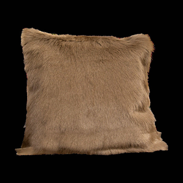 Beige Square Goatskin Cushion-TrendGoat