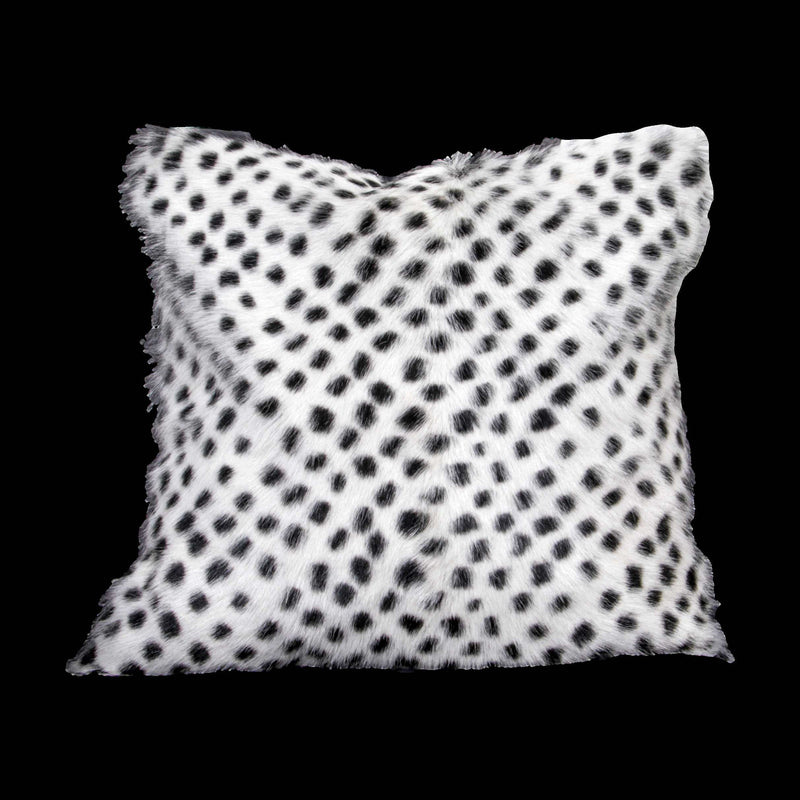 Black Dot Goatskin Print Cushion-TrendGoat