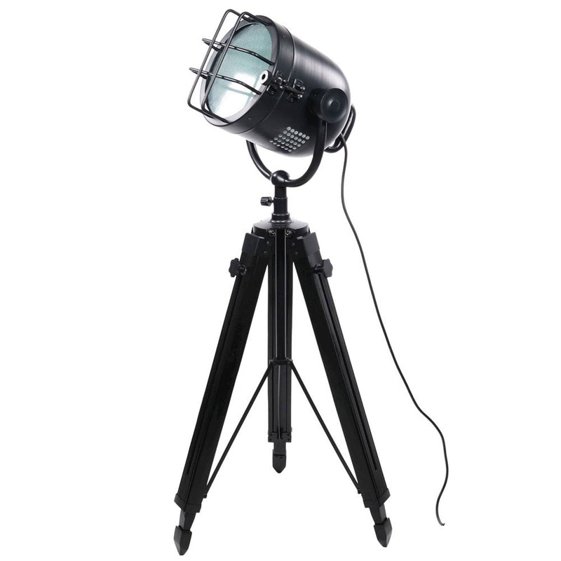 Black Industrial Spotlight Tripod Lamp-TrendGoat