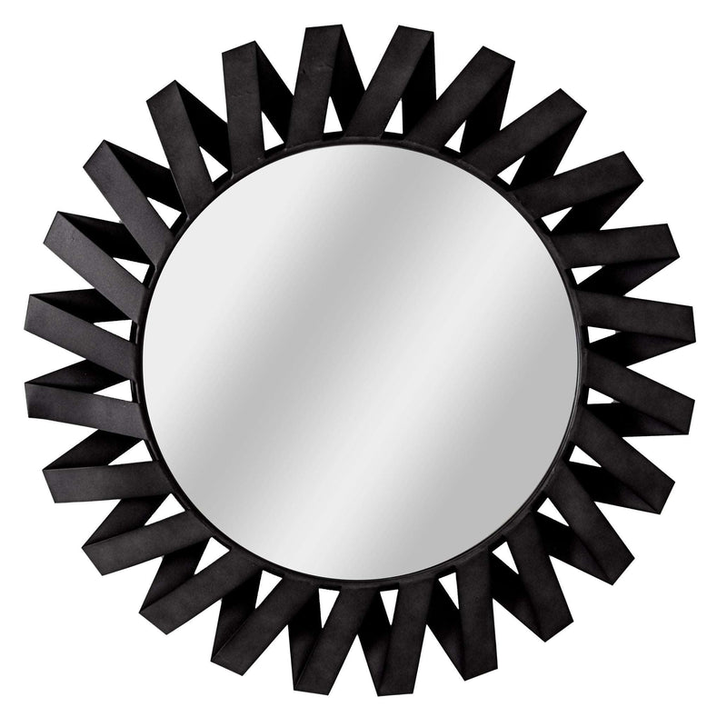 Black Origami Sunburst Mirror-TrendGoat