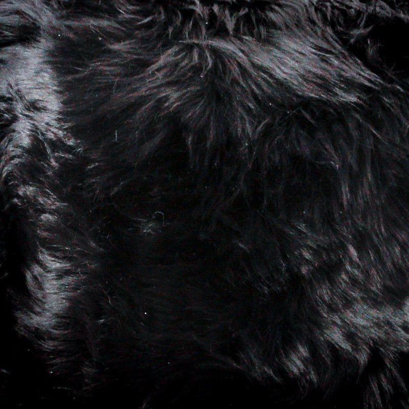 Black Round Sheepskin Chair Pad-TrendGoat