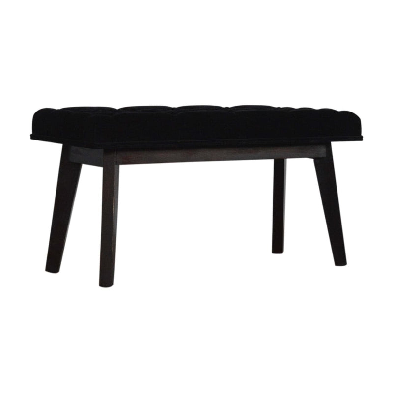 Black Velvet Hallway Bench-TrendGoat