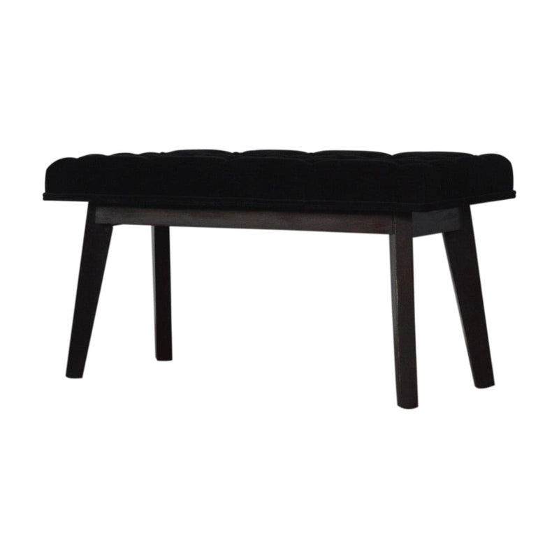 Black Velvet Hallway Bench-TrendGoat