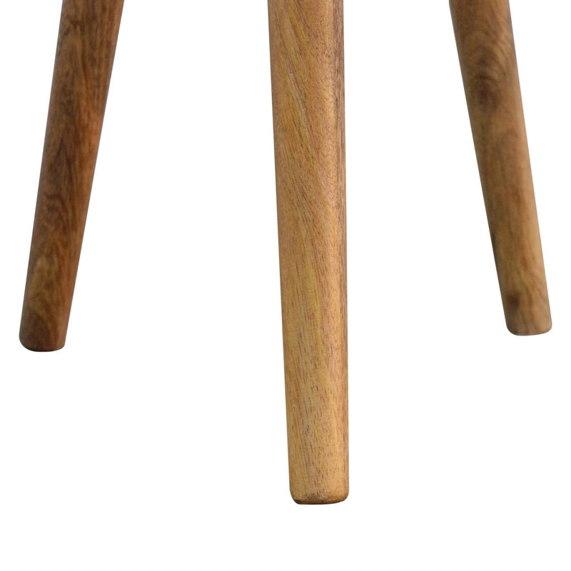 Bone Inlay Tripod Stool-TrendGoat