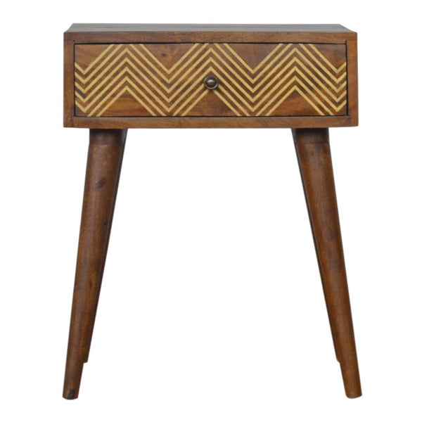 Brass Inlay Chevron Bedside-TrendGoat