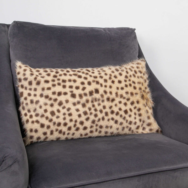 Brown Leopard Goatskin Print Cushion-TrendGoat