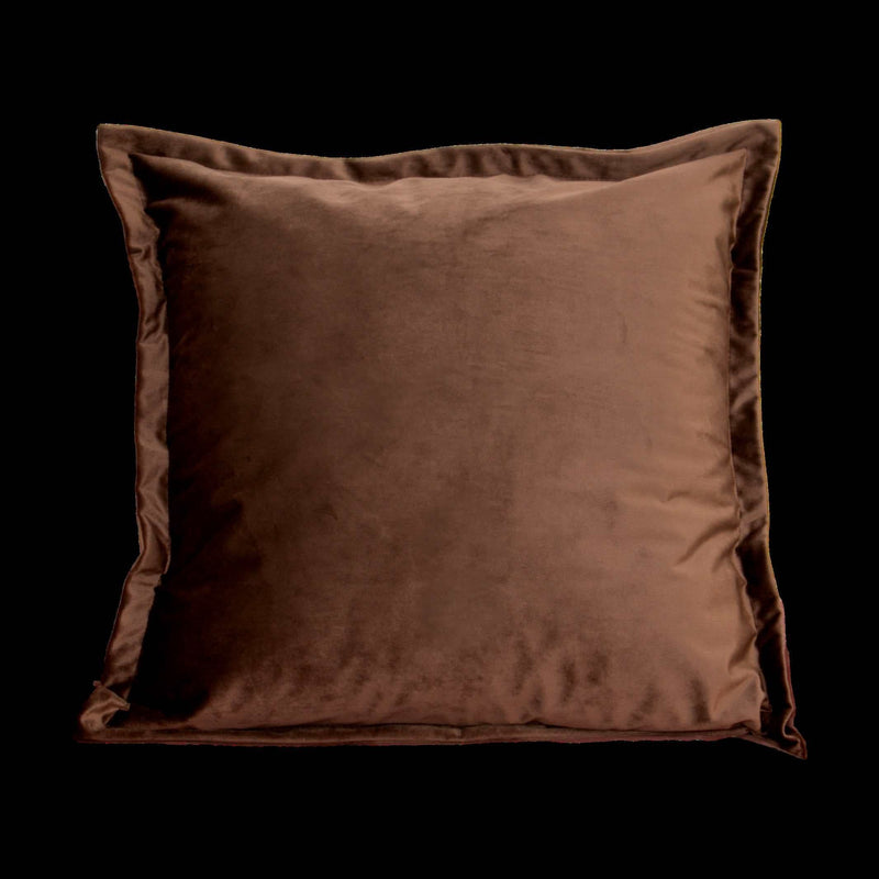 Brown Velvet Cushion Cover-TrendGoat