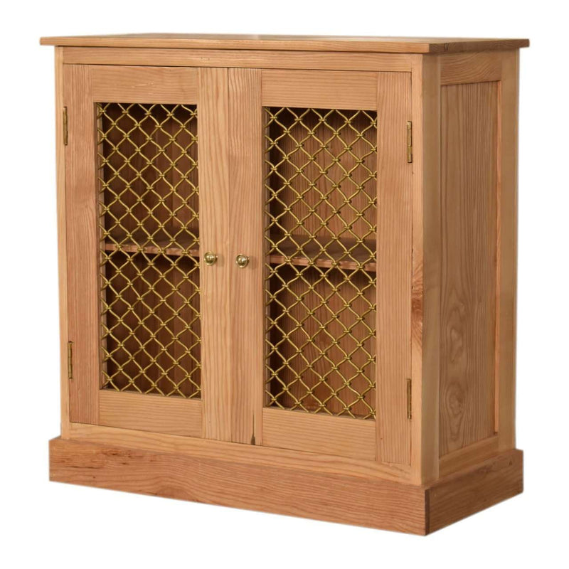 Caged Oak-ish Cabinet-TrendGoat