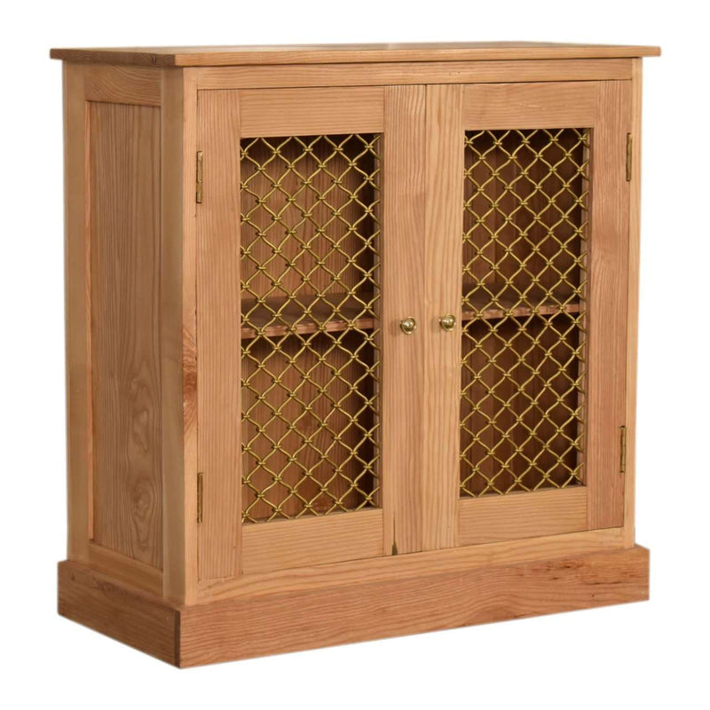 Caged Oak-ish Cabinet-TrendGoat