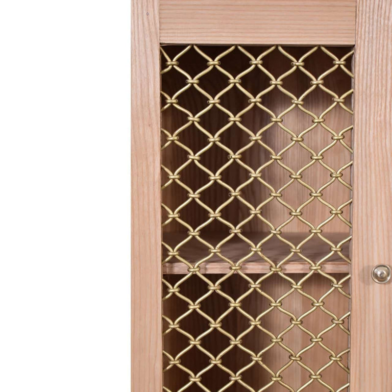 Caged Oak-ish Cabinet-TrendGoat