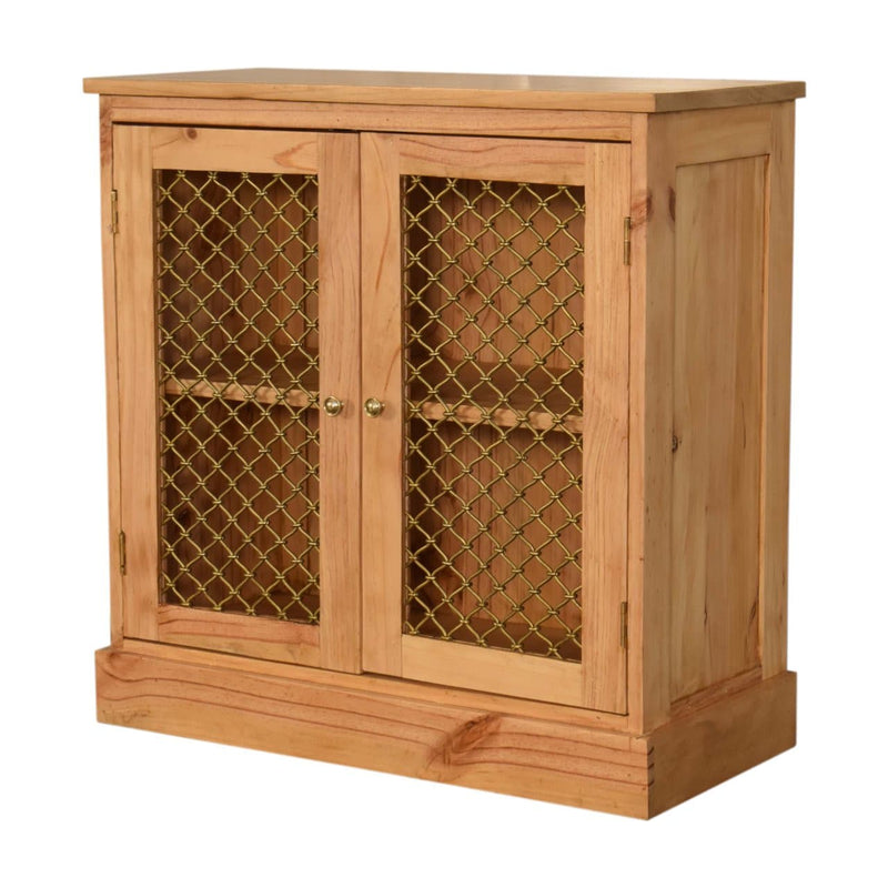 Caged Pine Cabinet-TrendGoat