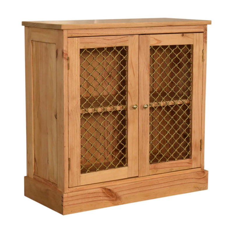 Caged Pine Cabinet-TrendGoat