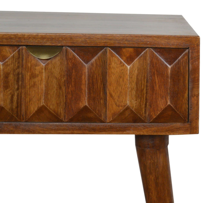 Carved Chestnut Bedside-TrendGoat