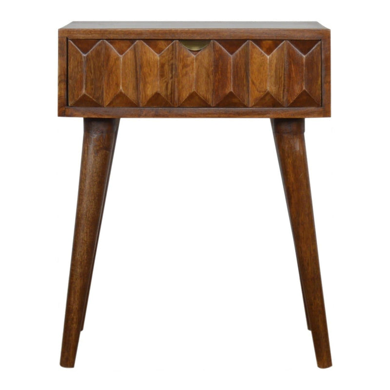 Carved Chestnut Bedside-TrendGoat