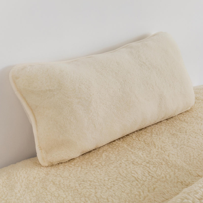 Cashmere Wool Pillow - Natural-TrendGoat