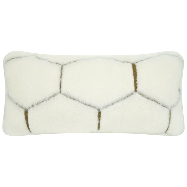 Cashmere Wool Pillow - Natural Hex-TrendGoat