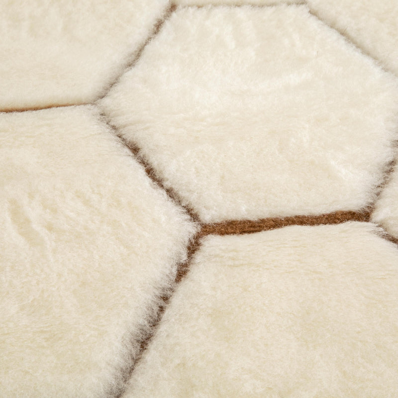 Cashmere Wool Quilt - Natural Hex-TrendGoat