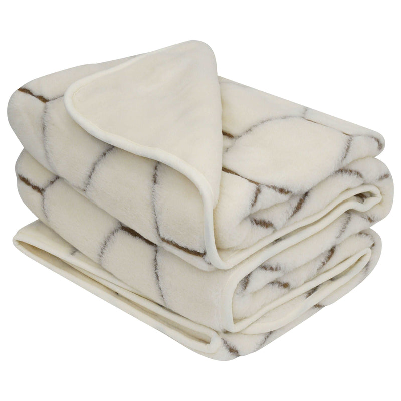 Cashmere Wool Quilt - Natural Hex-TrendGoat