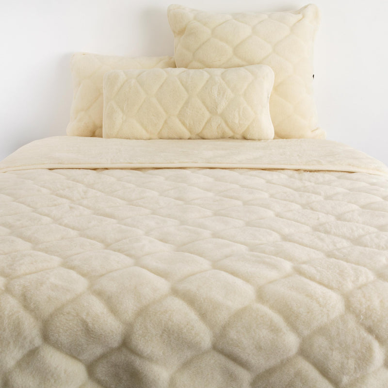 Cashmere Wool Quilt - Natural Shapes-TrendGoat