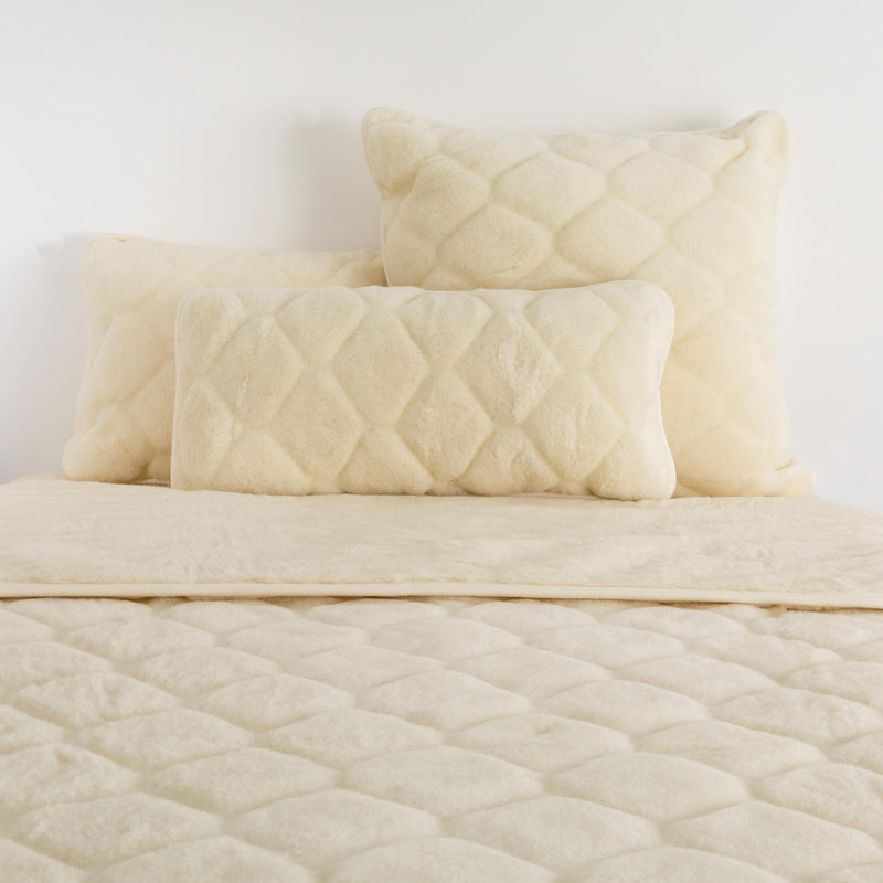 Cashmere Wool Quilt - Natural Shapes-TrendGoat