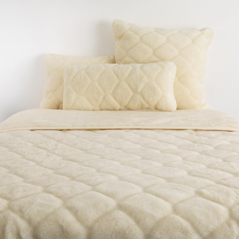 Cashmere Wool Quilt - Natural Shapes-TrendGoat