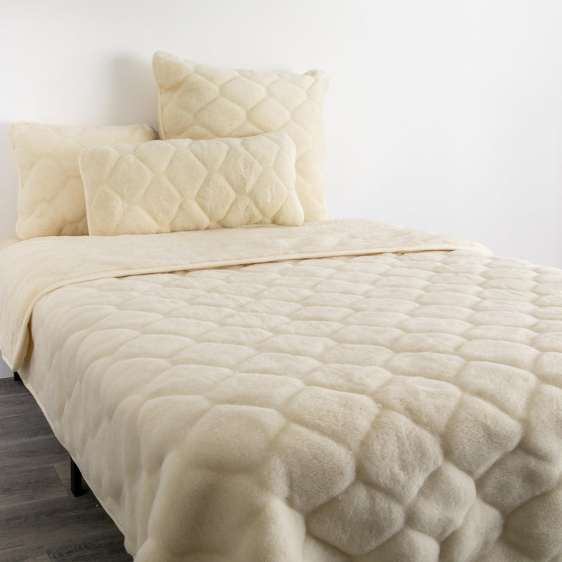 Cashmere Wool Quilt - Natural Shapes-TrendGoat