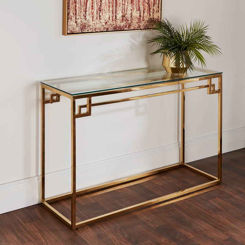 Cesar Gold Console Table-TrendGoat