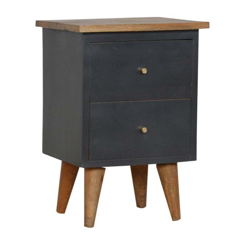 Charcoal Black Hand Painted Bedside-TrendGoat