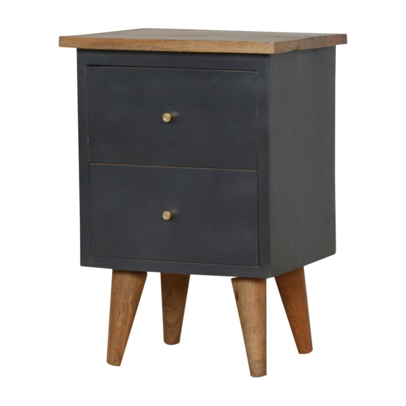 Charcoal Black Hand Painted Bedside-TrendGoat