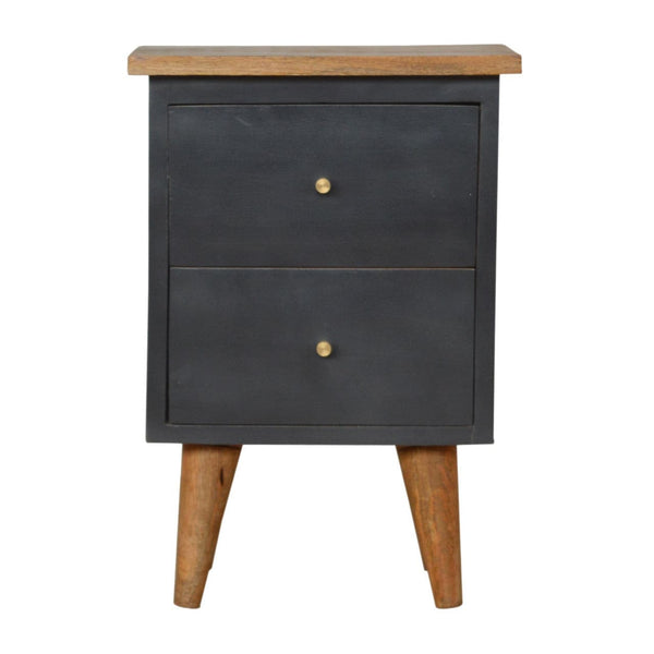 Charcoal Black Hand Painted Bedside-TrendGoat