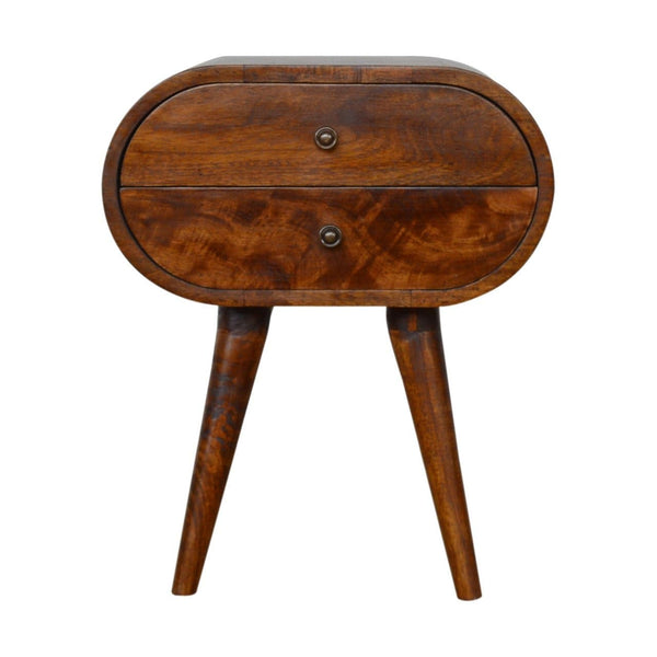 Chestnut Circular Bedside-TrendGoat