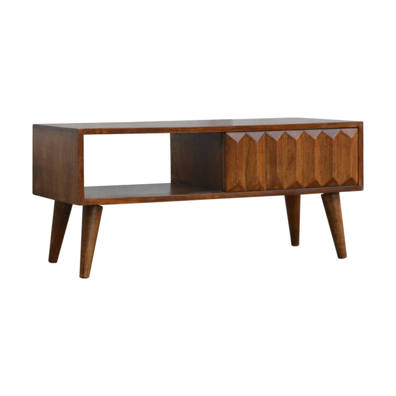 Chestnut Prism Sliding Door Media Unit-TrendGoat