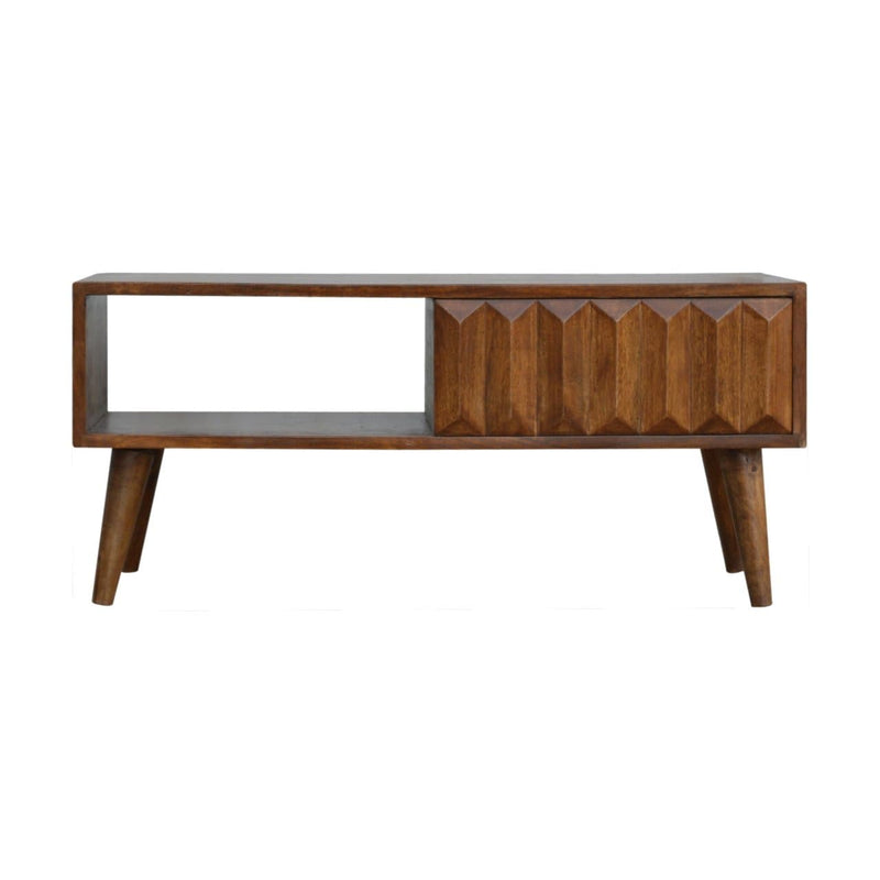 Chestnut Prism Sliding Door Media Unit-TrendGoat