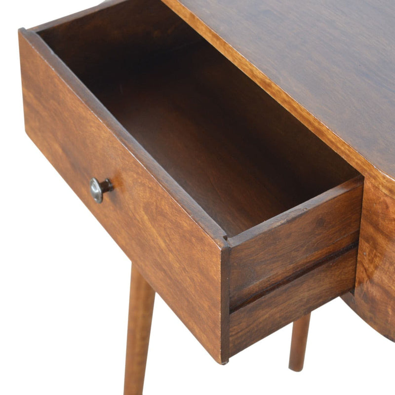 Chestnut Rounded Small Console Table-TrendGoat