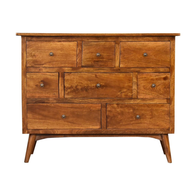 Chestnut Solid Wood 8 Drawer Chest-TrendGoat