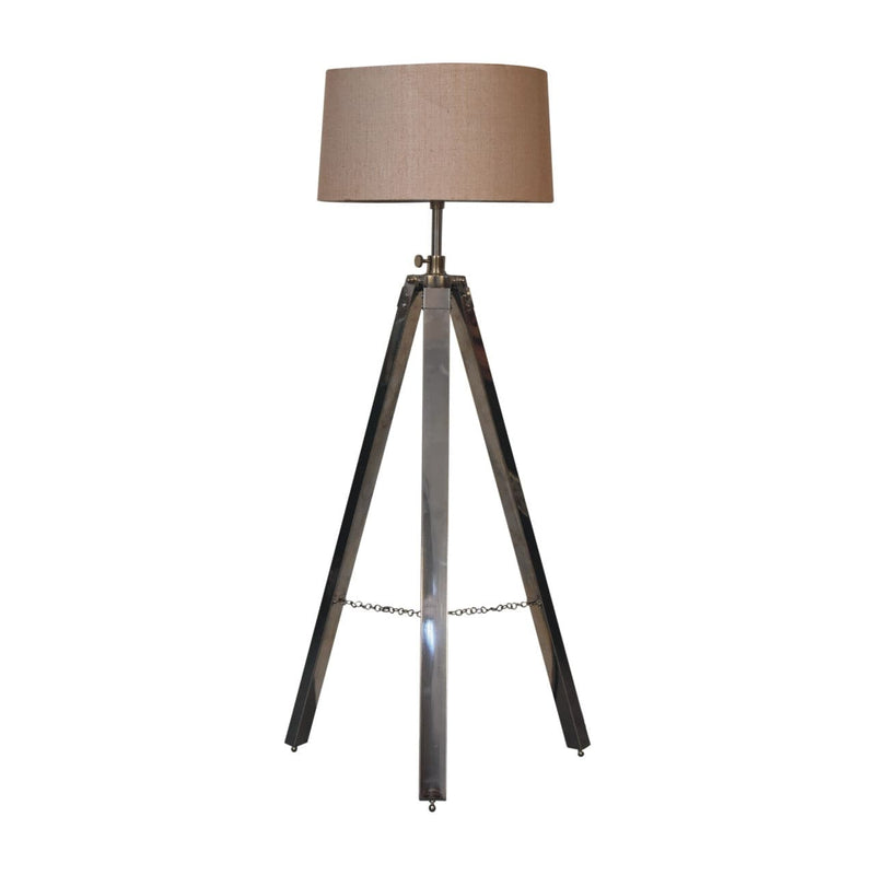 Chrome Tripod Floor Lamp-TrendGoat