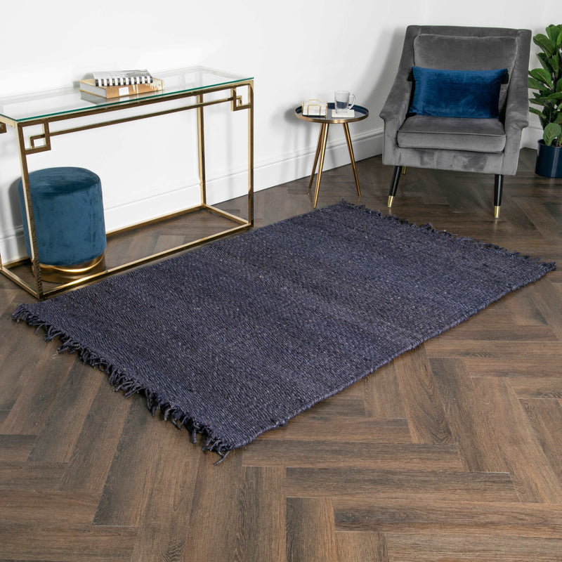 Chunky Navy Jute Rug (3 sizes)-TrendGoat