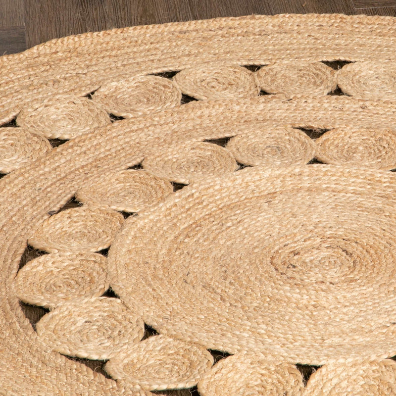 Circle Pattern Round Jute Rug (2 sizes)-TrendGoat