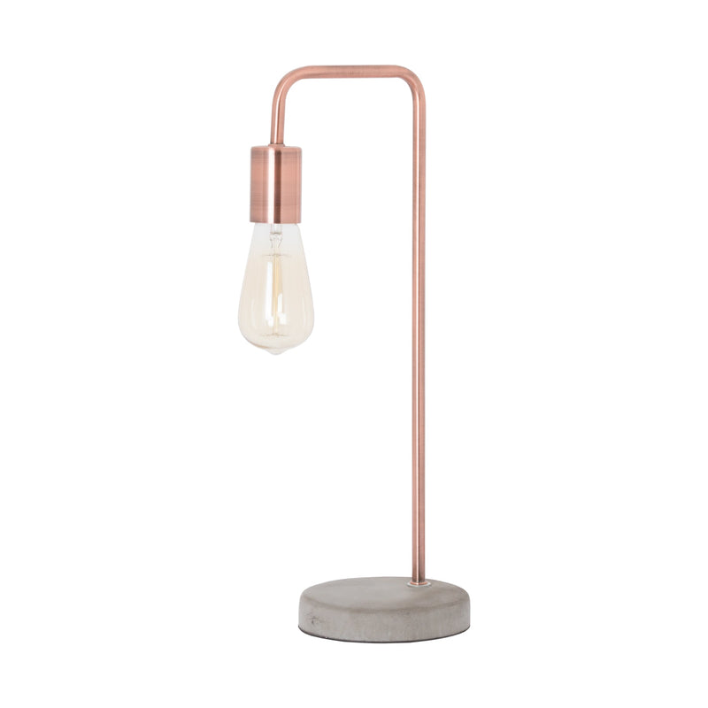 Copper Industrial Lamp With Stone Base-TrendGoat